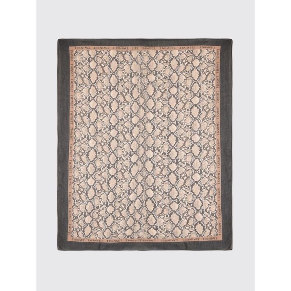 Twinset U&B Women Twinset U&B Python Print Modal Scarf With Straight Hem
